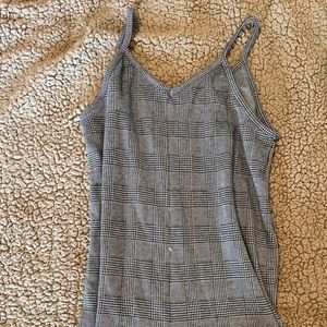 Black and White checked cotton jumper